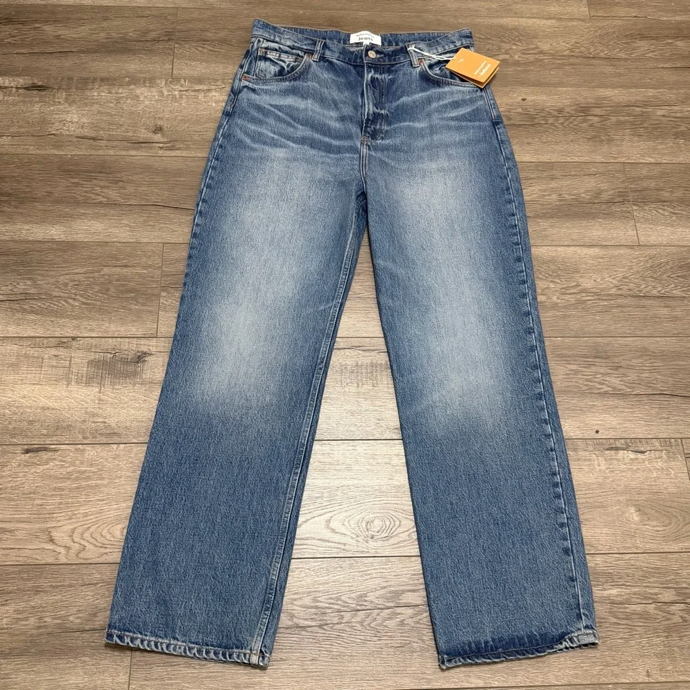 REFORMATION JEANS ABBY HIGH RISE STRAIGHT RIGID DENIM BLUE GALWAY Sz 31 NWT - Picture 4 of 12